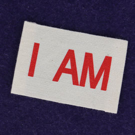 Popular Machine Fabric Name Labels For Clothing / Garment End Folded