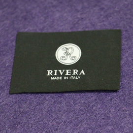 100% Polyester Straight Cut Fabrics Woven Neck Labels for Clothing Garments