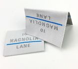 Name Logo 100% Polyester Woven Fabric Labels Centerfold For Clothing