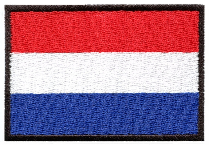 De Vlagdouane Geweven Kentekens Geborduurde Polyester van Merrow van het randslot Witte